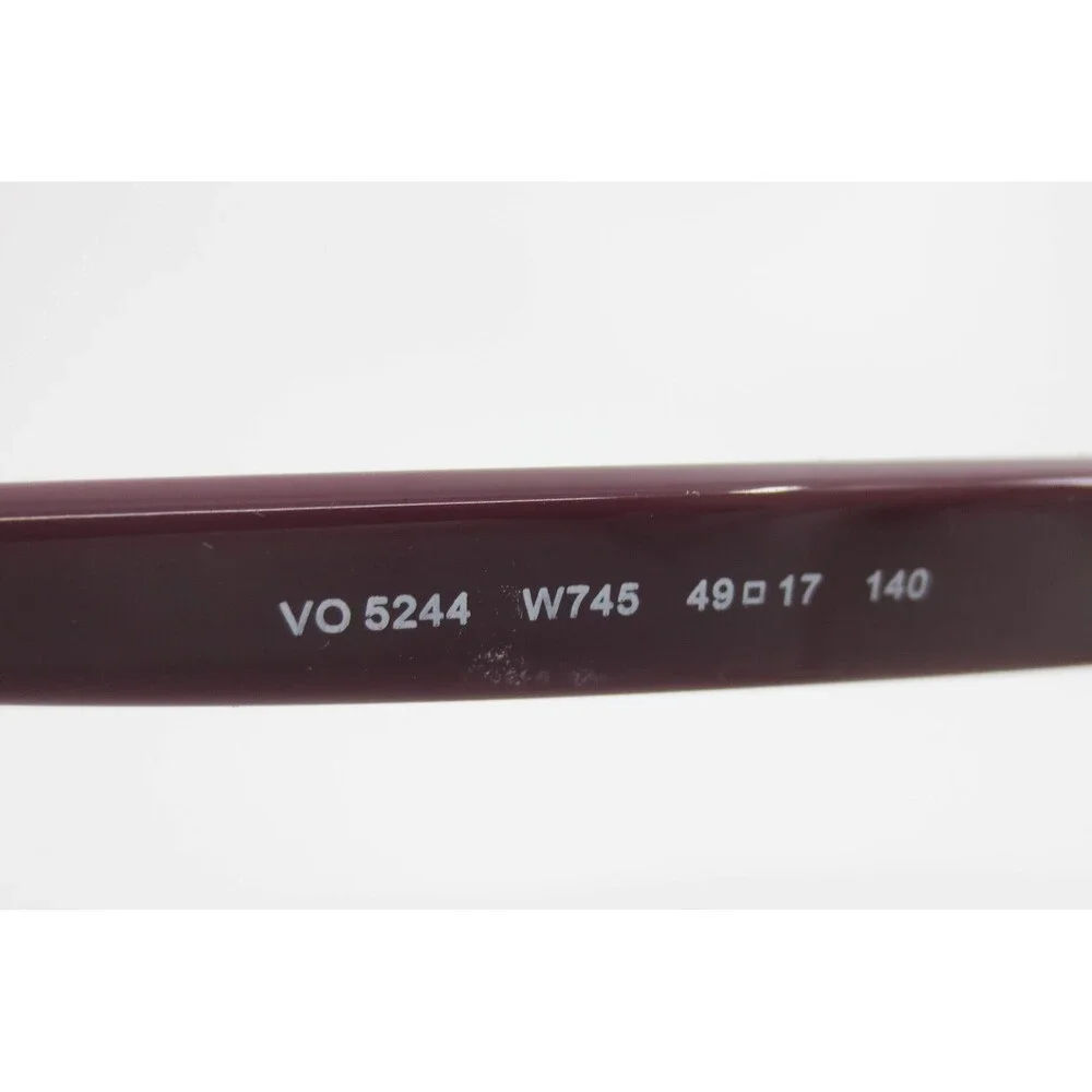 Vogue VO 5244 W745 Clear Burgundy Cat Eye Eyeglasses Frames 49-17-140 Womens